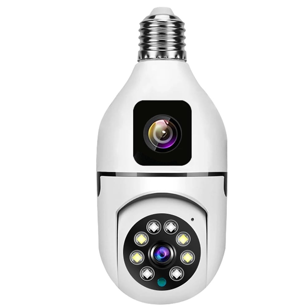360°+90° Dual Lens CCTV Camera - Crystal Clear Night Vision, WiFi App Connectivity