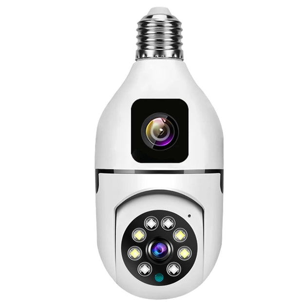 360°+90° Dual Lens CCTV Camera - Crystal Clear Night Vision, WiFi App Connectivity
