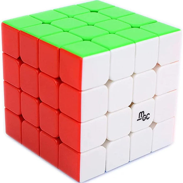 Magic Cube, MGC Professional Grade Sticker-Less & Magnetic Speed Cube with Smooth Turning, Color Matching Puzzle for Kids, Adults (4x4)