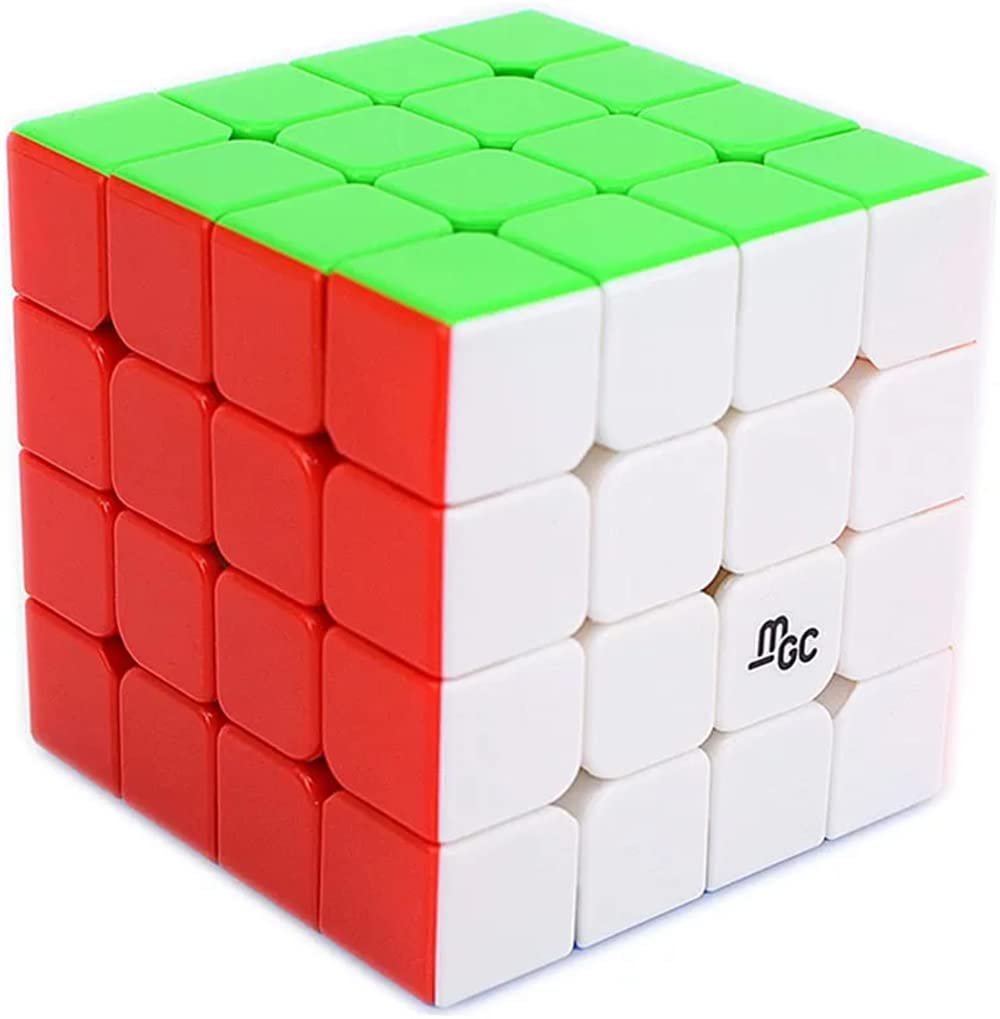 Magic Cube, MGC Professional Grade Sticker-Less & Magnetic Speed Cube with Smooth Turning, Color Matching Puzzle for Kids, Adults (4x4) amiciKart