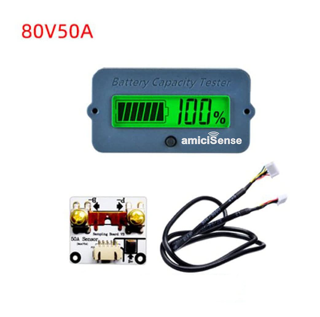 Coulometer 8V~80V, 50A True Battery Capacity Indicator Voltage Tester