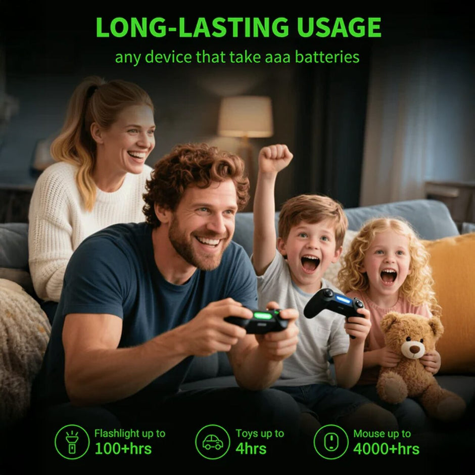 EBL AAA Rechargeable Batteries 1100mAh – High Capacity Ni-MH 1.2V AAA Batteries, Pack of 4 amiciKart