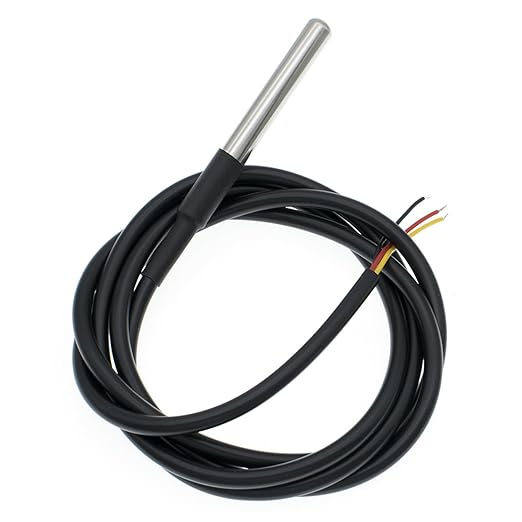 DS18B20 Waterproof Temperature Sensor – 3m Cable, Stainless Steel Probe, -55°C to +125°C amiciKart c0tmiz-hs.myshopify.com