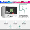 Solar Charge Controller 10A Solar Panel Battery Intelligent Regulator with LCD Display & Dual USB Port