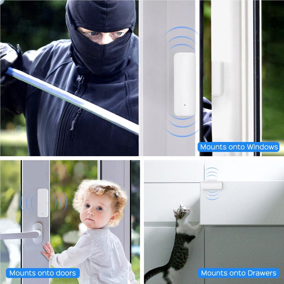 WiFi Door/Window Sensor | Open/Close Detector | Works with Alexa & SmartLife App | Home Security Alarm