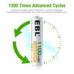EBL AAA Rechargeable Batteries 1100mAh – High Capacity Ni-MH 1.2V AAA Batteries, Pack of 4