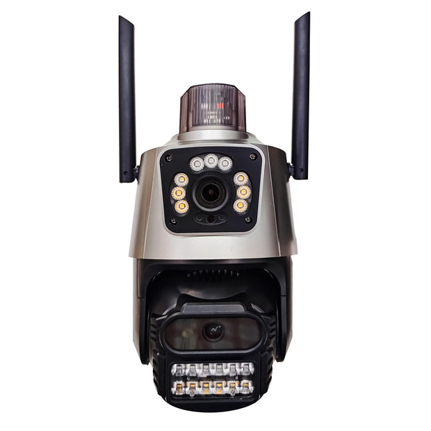 Dual Camera CCTV, 4K+4K HD Security Camera with Built-in Alarm, Motion Detection amiciKart