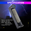 Metal LED Flashlight, XHP50 Zoomable Torch with 5 Modes, Rechargeable 2600mAh Battery & Water-Resistant Body amiciKart c0tmiz-hs.myshopify.com