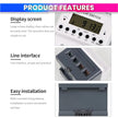 220V 60A Digital Programmable Timer Switch – 28 ON/OFF Settings, LCD Display, Battery Backup