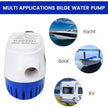 24V DC Bilge Pump, Intelligent Submersible Pump with Automatic On/Off Switch