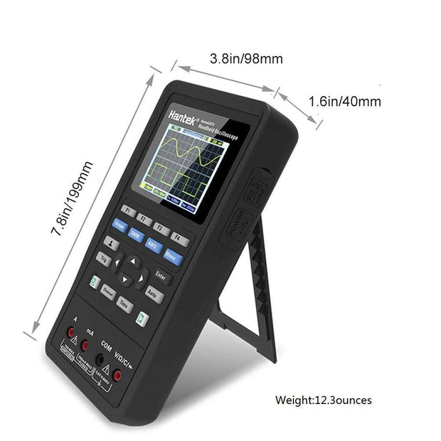 Hantek 2D72 3 in 1 Dual Channel Oscilloscope Waveform Generator Digital Multimeter USB Portable 70Mhz Tester Kit