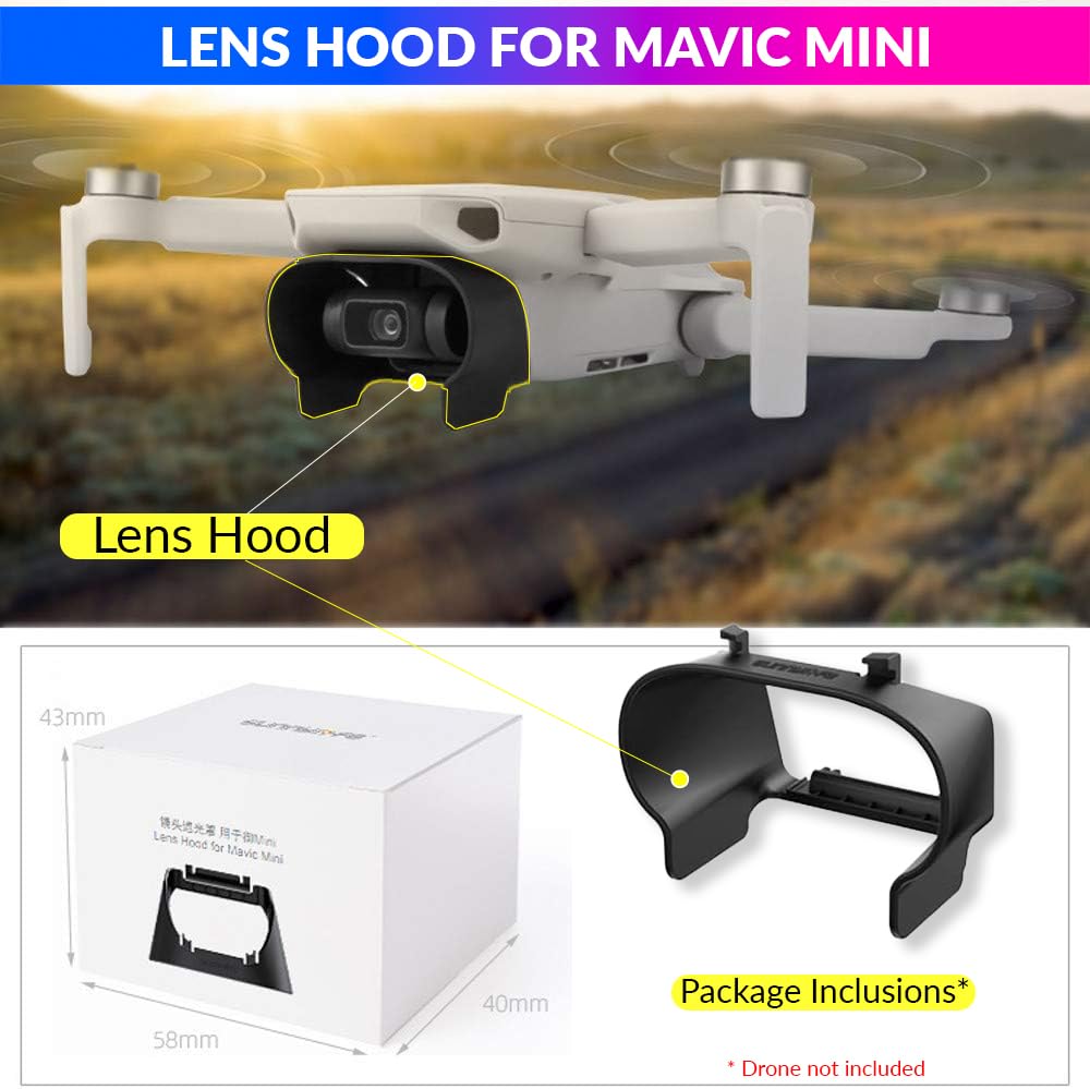 DJI Mavic Mini 1 & Mini 2 Gimbal Guard, Drone Lens Protective Cover (Black)