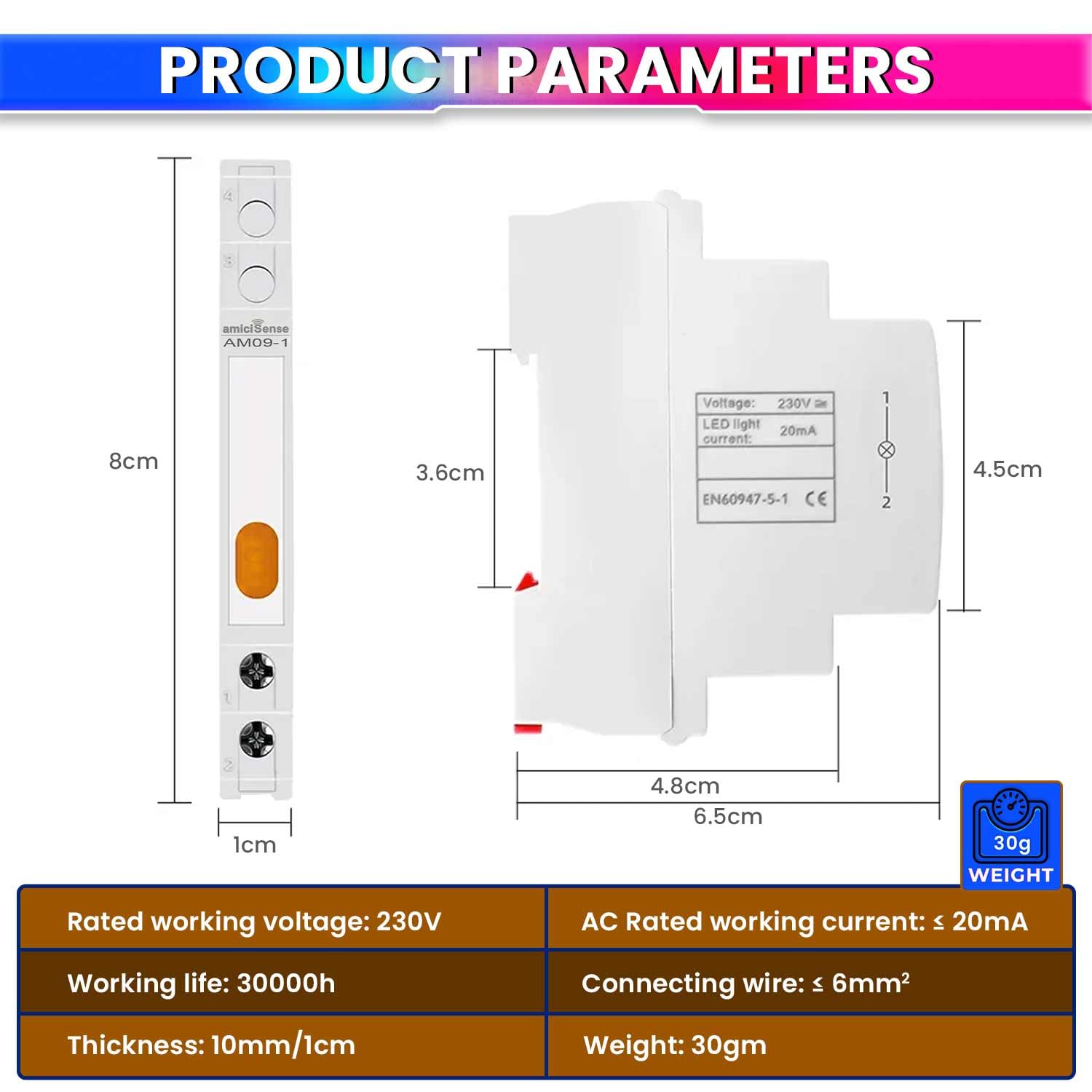 Ultra-Compact Phase Indicator – 230VAC, 1cm Wide with Color LED Indicator for Accurate Monitoring amiciKart c0tmiz-hs.myshopify.com
