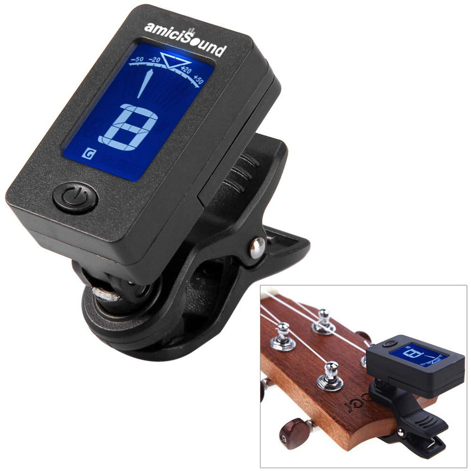 Automatic Clip-on Tuner for Chromatic Guitar Bass, Violin, Ukulele With Digital LCD Display amiciKart c0tmiz-hs.myshopify.com