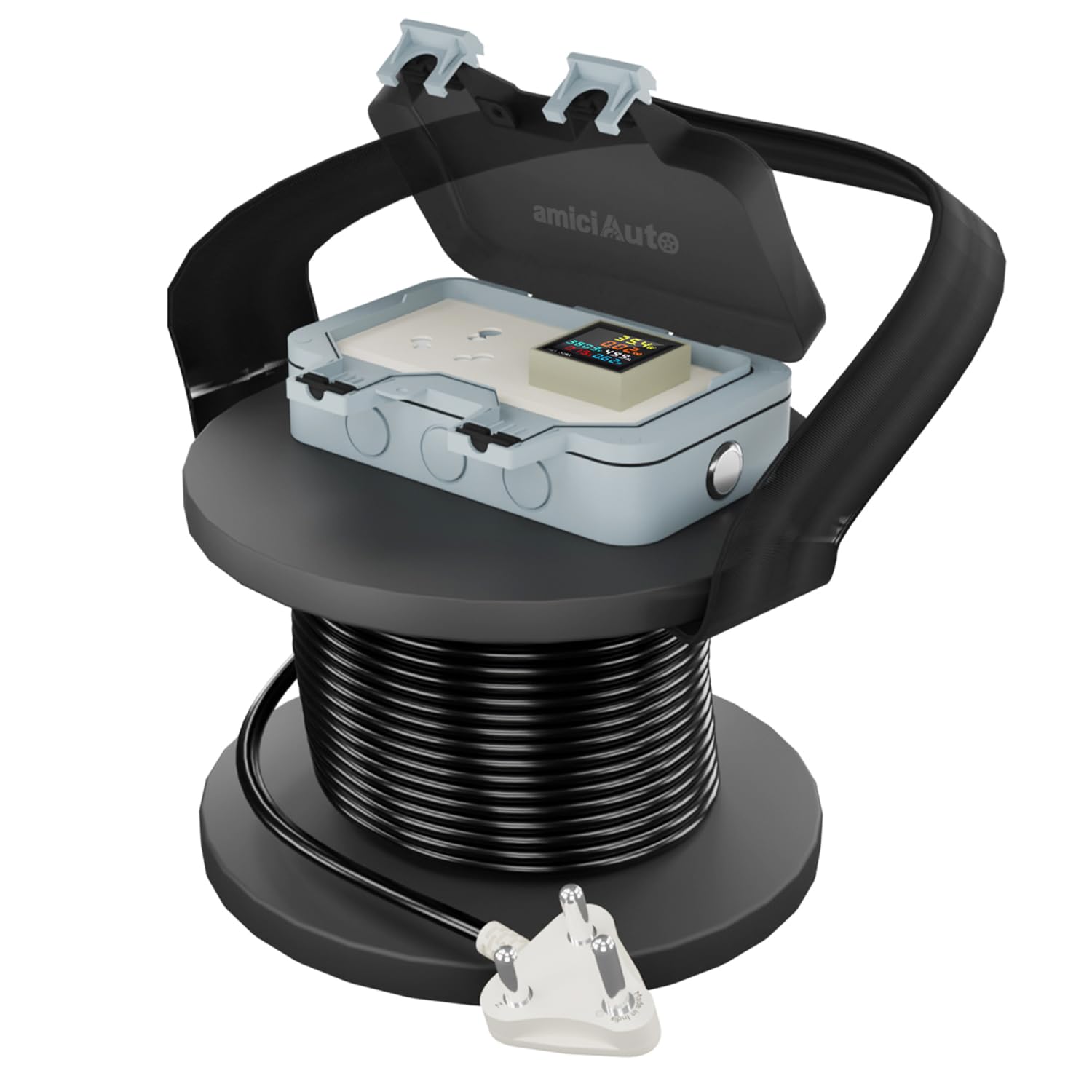 EV Charging Extension Board | Digital Energy Meter | Waterproof | ON/Off Switch | Outdoor EV Charging Solution