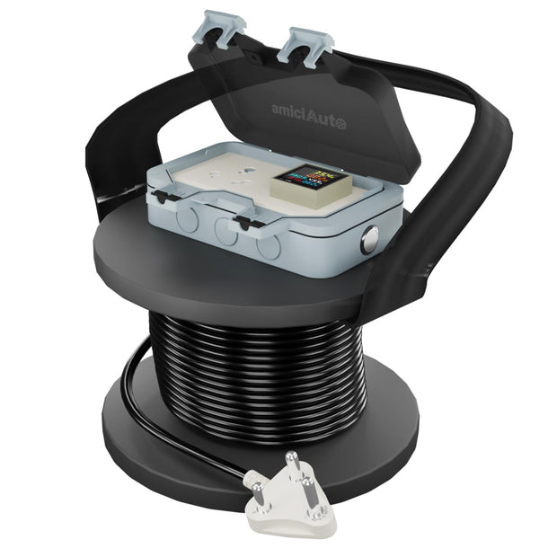 EV Charging Extension Board | Digital Energy Meter | Waterproof | ON/Off Switch | Outdoor EV Charging Solution