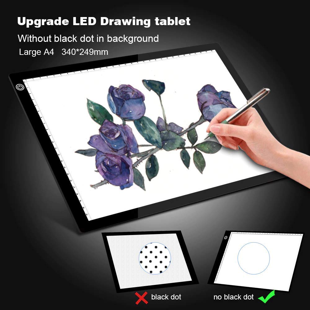 Ultra-Thin Portable LED Drawing Board A4 Size Tracing Board USB Powered