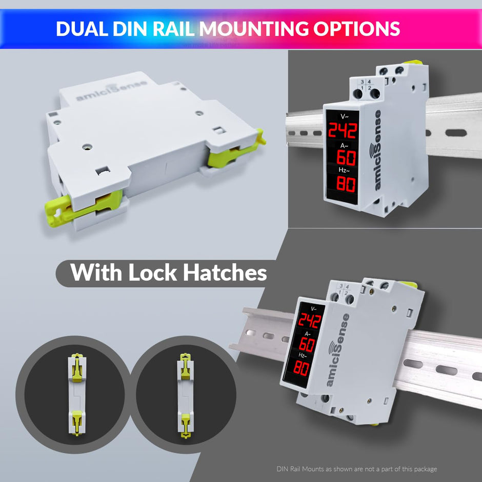 3-in-1 Voltage, Current & Frequency Meter 80- 500V AC, 100A with External CT & Clear LED Display amiciKart c0tmiz-hs.myshopify.com