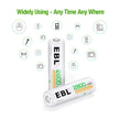 EBL 2800mAh AA Rechargeable Batteries – High Capacity Ni-MH Batteries, Pack of 4