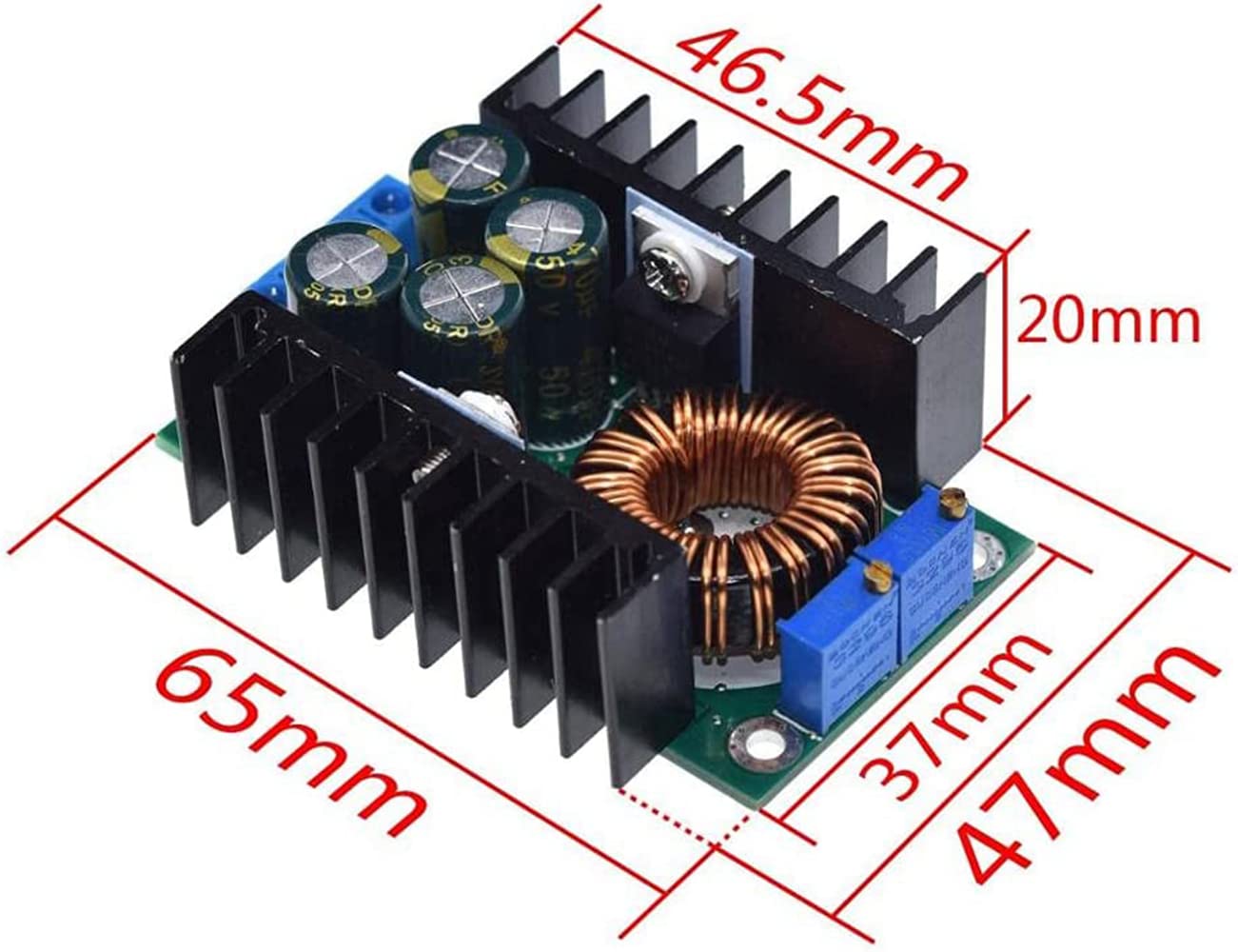 300W DC-DC Buck Convertor, 5~40V to 1.2~35V Adjustable Voltage Step Down Power Supply Module for DIY Application