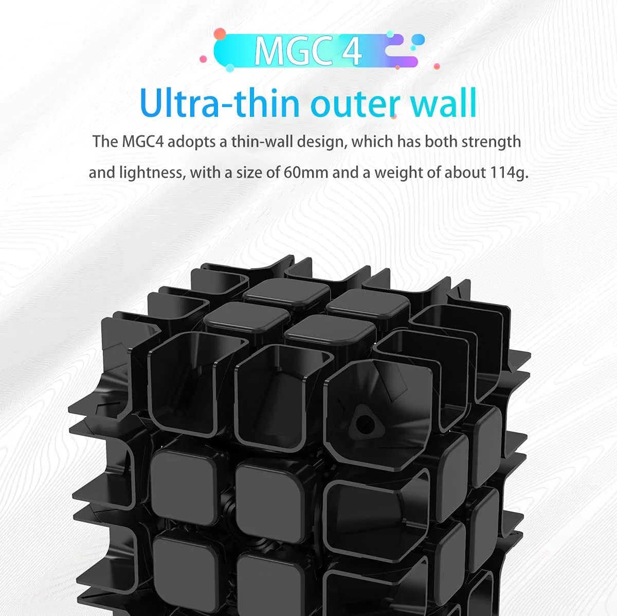 Magic Cube, MGC Professional Grade Sticker-Less & Magnetic Speed Cube with Smooth Turning, Color Matching Puzzle for Kids, Adults (4x4) amiciKart
