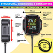 Bike TPMS, 3-in-1 Tyre Pressure Monitoring System with QC 3.0 Fast Charging & Battery Voltage Monitoring