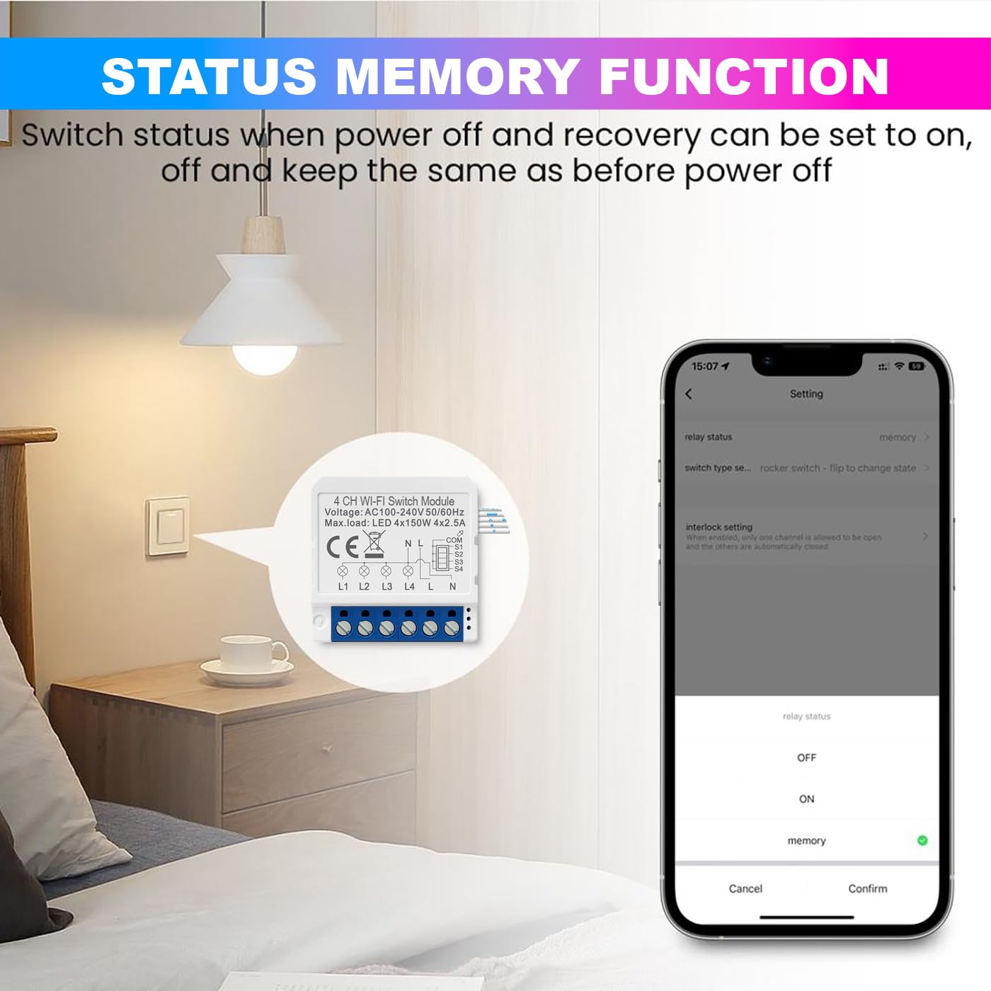 4-Gang WiFi Smart Switch | 10A 220V | Dual Way Control with Interlock | Works with Alexa & Google amiciKart c0tmiz-hs.myshopify.com