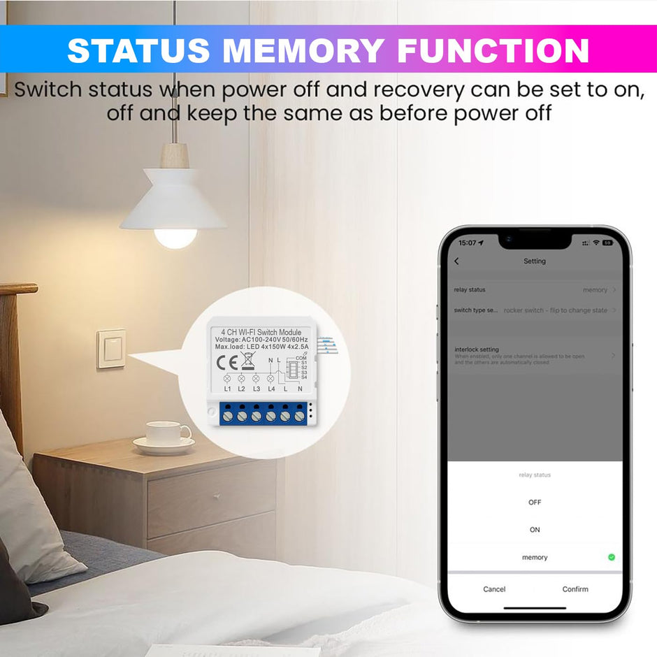4-Gang WiFi Smart Switch | 10A 220V | Dual Way Control with Interlock | Works with Alexa & Google amiciKart c0tmiz-hs.myshopify.com