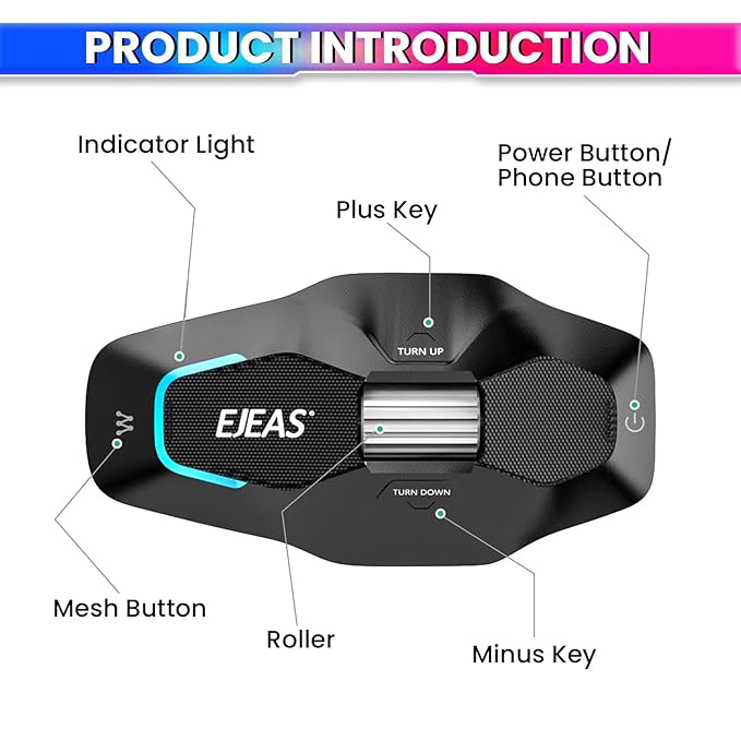 EJEAS X10 Motorcycle Bluetooth Mesh communication – 10 Rider Headset with DSP Noise Cancellation amiciKart c0tmiz-hs.myshopify.com