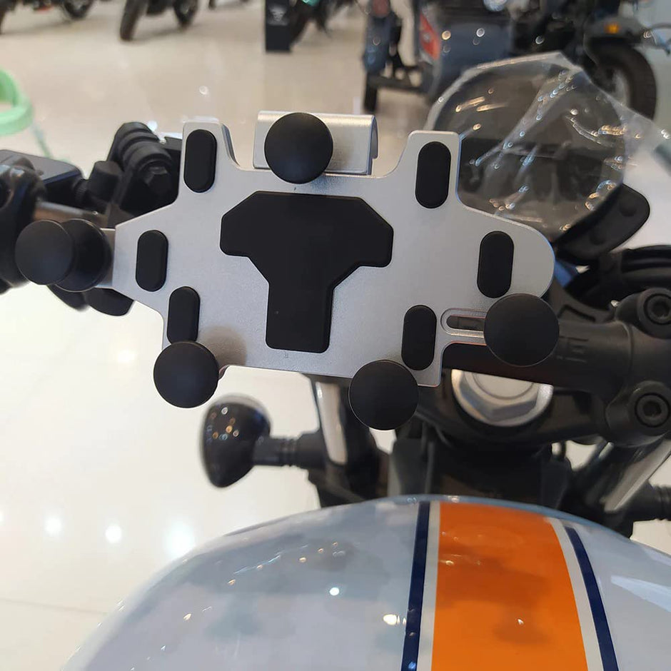 amiciAuto Motorcycle Phone Mount, Anti-Shake Mobile Holders for Bikes, 360? Rotatable Aluminum Frame Compatible with 5.1 inch to 7.2 Inch Phone