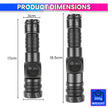 Tactical Flashlight with COB, Digital Display, Magnetic Tail, Rechargeable Power Bank, 9 Light Modes