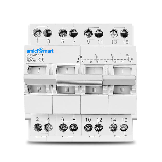 Dual Power Manual Control Transfer Switch, 63A 3-Phase Changeover Switch for Main & Secondary Power Control amiciKart c0tmiz-hs.myshopify.com