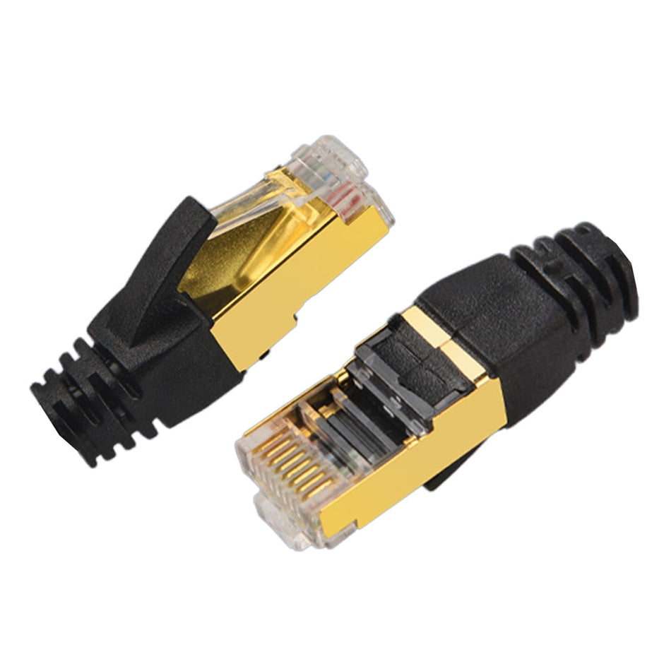RJ45 CAT7 Shielded Ethernet Termination Plug Pack of 20 – Zinc Alloy Field Termination Connector
