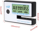 Light Transmission Meter, 8mm Glass Tint Tester with VLT, UVR & IRR, 4×AAA Batteries Included amiciKart c0tmiz-hs.myshopify.com