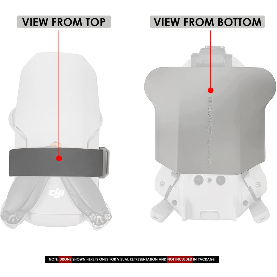 amiciCare Dji Mavic Mini/Mini 2 Propeller Holder, Protection Belt For Drone, Grey