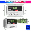 Solar Charge Controller 40A, Intelligent Battery Regulator for Solar Panel LCD Display with USB Port (40A)