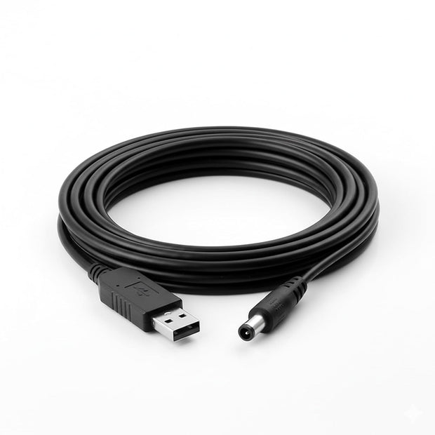 USB Power Boost Converter Cable 5V to 9V Step-Up Module | 2.1x5.5mm DC Plug