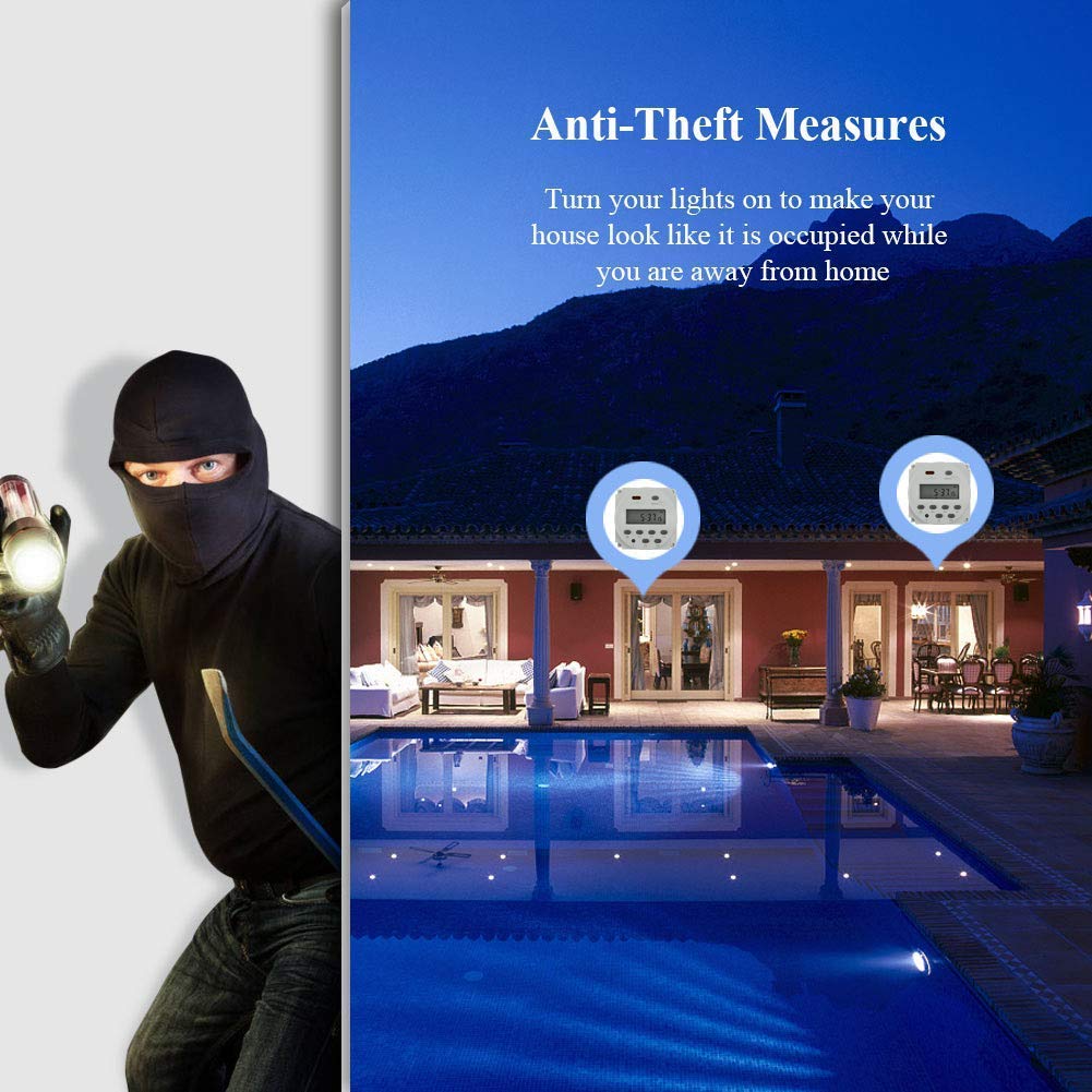 CN101A Digital LCD Programmable Timer Switch Relay AC 220V, 16A (White) amiciKart c0tmiz-hs.myshopify.com