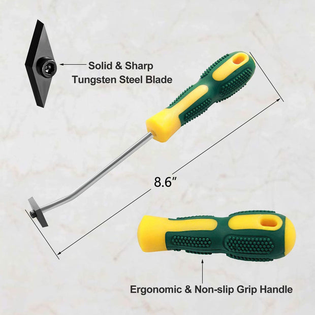 Tile Gap Grout Removal Tool, Detachable Tungsten Blade Sealant Scraper- Pack of 2