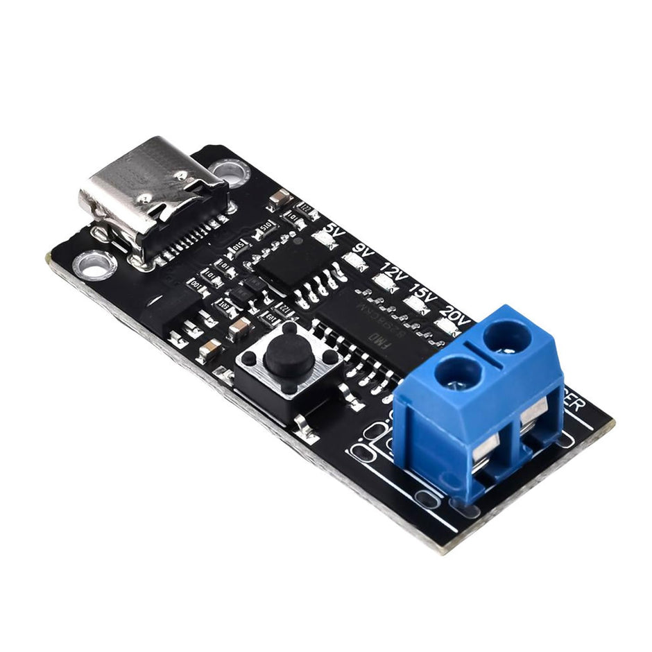 USB-C PD Trigger Module 100W 5A | 5V-20V Adjustable Output with LED