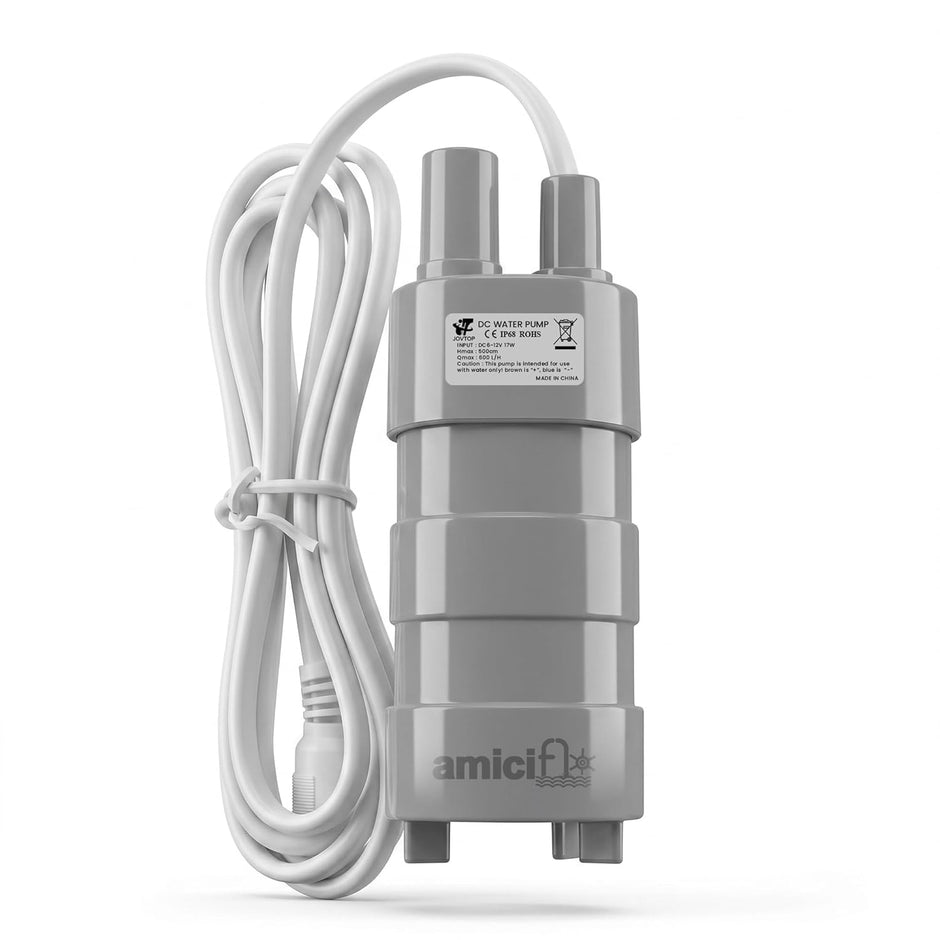 12V DC Submersible Water Pump 17W | 600L/H Flow 5m Lift | Aquarium, Fountain & Hydroponics