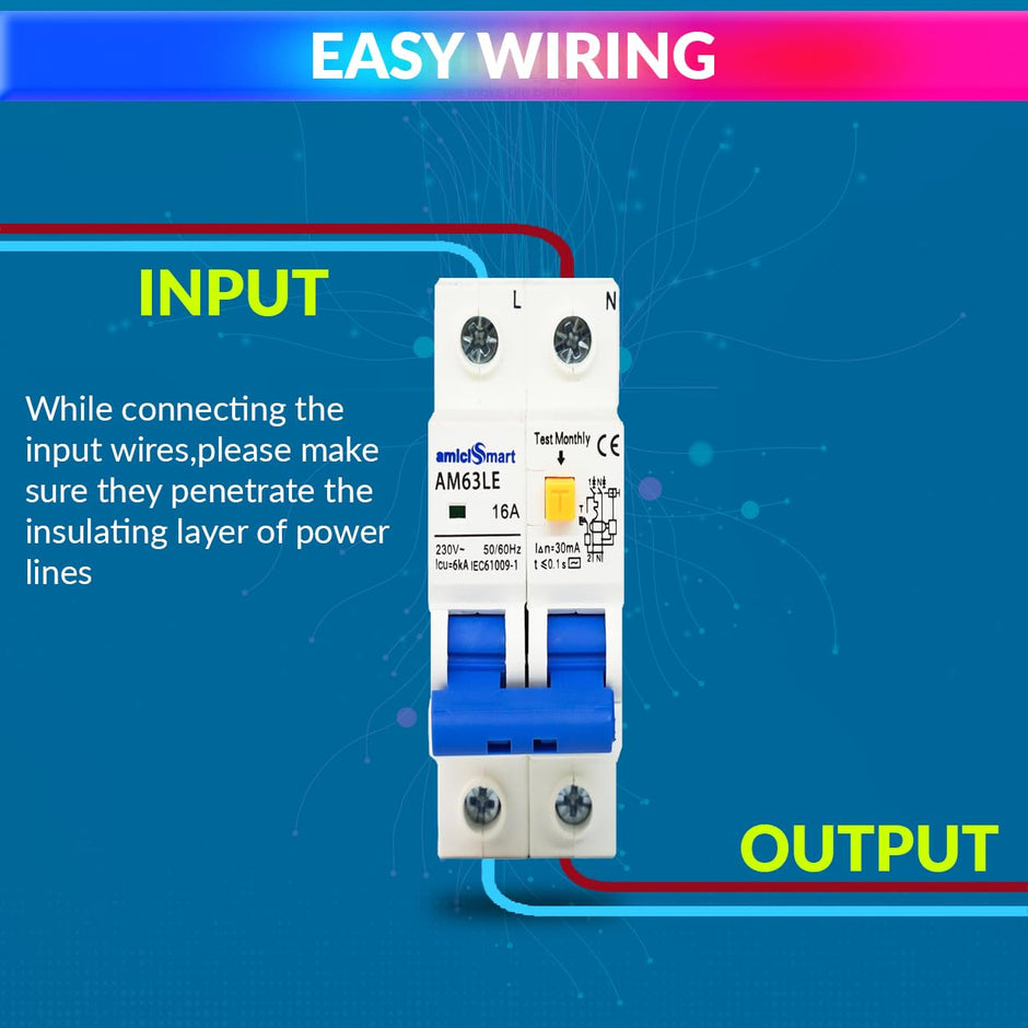 RCBO, 220V Residual Current Circuit Breaker with Leakage, Overcurrent & Short-Circuit Protection with Separate Leakage Control Switch