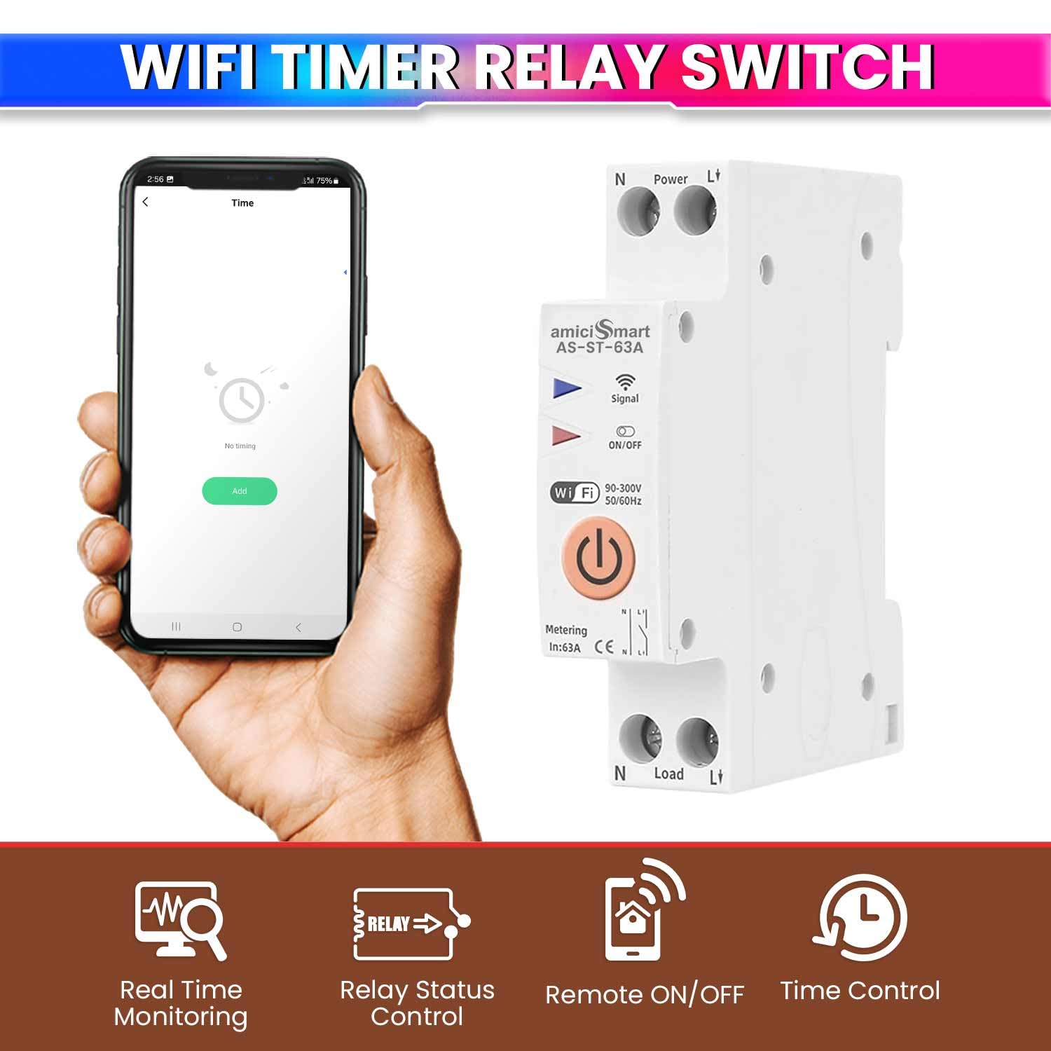 Wi-Fi Smart Timer Switch with Energy Monitor | amiciKart | ₹2500