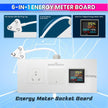 Energy Meter Socket Board with 6-in-1 Digital Voltage Monitoring 6A Socket & 16A Switch with Durable 4-Inch Wire