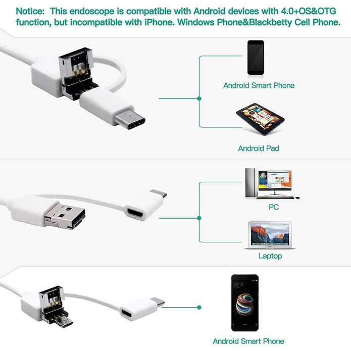 Ear Cleaning Endoscope with 1.3MP Camera and 6 LED