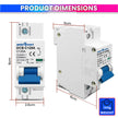 Overloads and Short Circuit Protection 125A DC Circuit Breaker 250V DIN Rail Mount, Solar & Battery Protection amiciKart