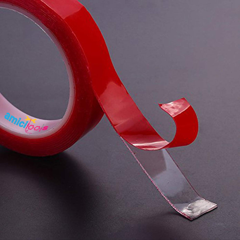 Double Sided Transparent Adhesive Tape Heavy Duty Glue Weatherproof (20mm X 3mtr) amiciKart c0tmiz-hs.myshopify.com