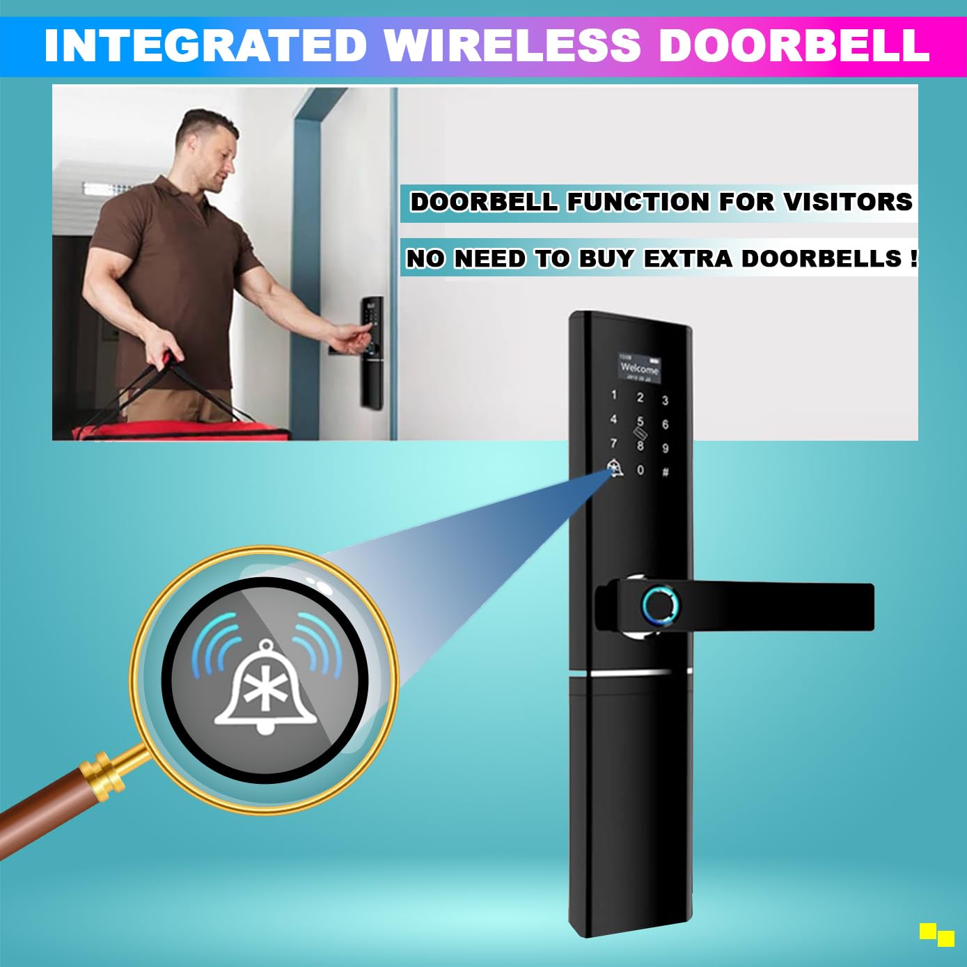 Multi-Access Smart Door Lock – Biometric Fingerprint, Smart Card Access, Mechanical Key, 4xAA Battery | Black amiciKart c0tmiz-hs.myshopify.com