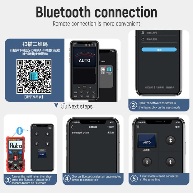 Bluetooth TRMS Multimeter – 6000 Counts, AC/DC, NCV, Resistance, Capacitance & Temp Tester amiciKart c0tmiz-hs.myshopify.com