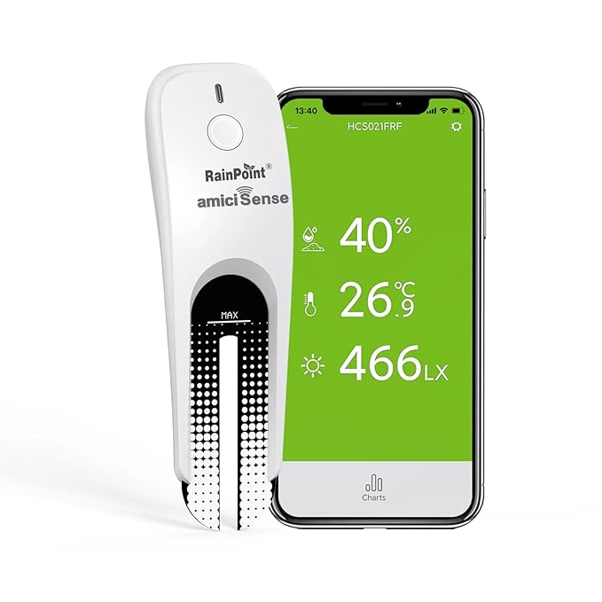 3-in-1 Soil Moisture, Temperature & Light Sensor | WiFi Soil Monitor for Garden & Greenhouse